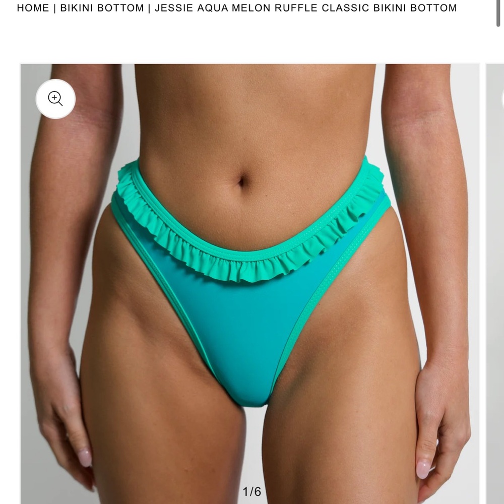 Jessie Aqua melon Ruffle Bikini Bottom